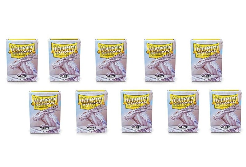 dragon shield 10 Packs Dragon Shield Matte White Standard Size 100 ct Card Sleeves Display Case - Image 5